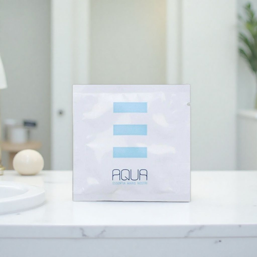 Gel douche Aqua sachet 10ml aux extraits de goëmon blanc