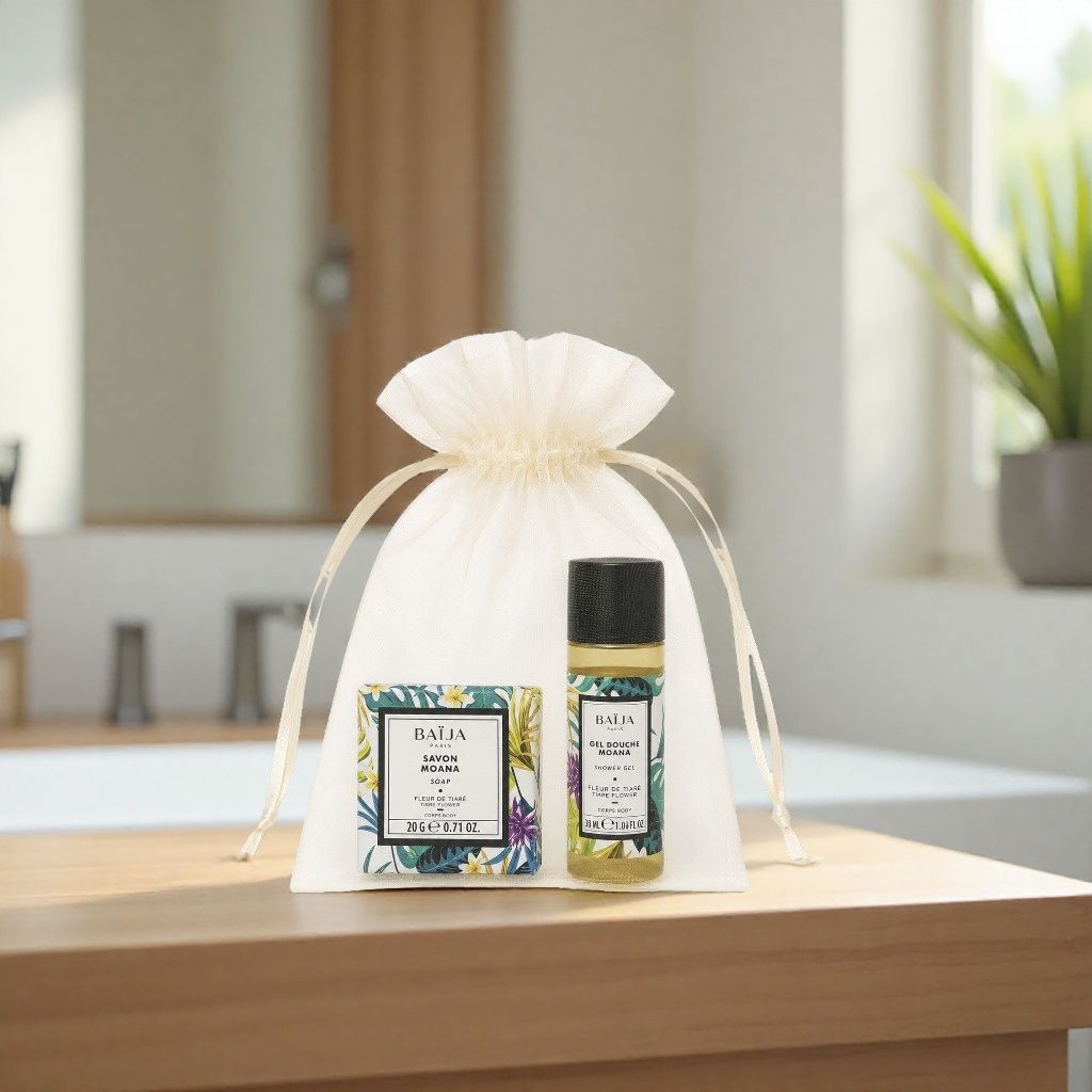 Baïja Paris savon d'invité 20g + gel douche 30ml - Sac en organza