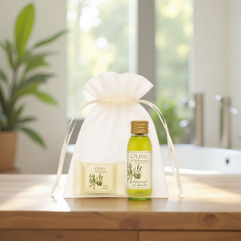 Oliva del Mediterraneo savon 15g + gel douche 30ml - Sac organza