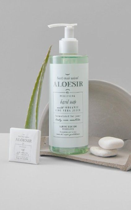 Distributeur rechargeable gel douche 2en1 Aloésir Ecopump 300ml