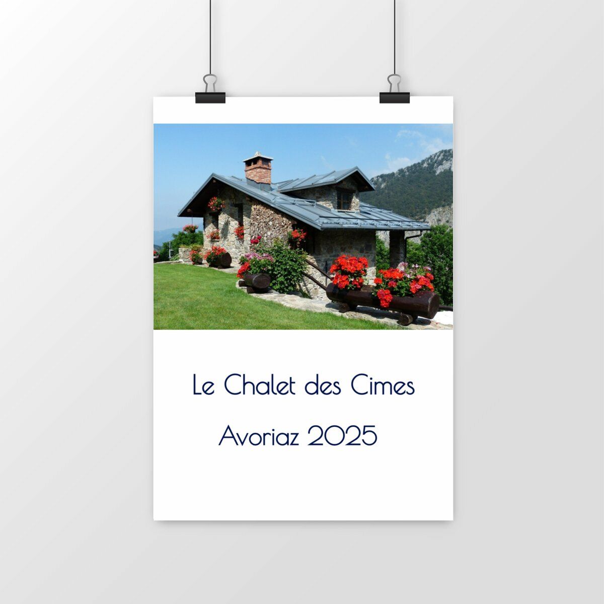 Votre hébergement en affiche personnalisée avec texte - Vintapop