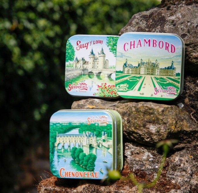 Savon 100g boîte métal Château de Sully sur Loire