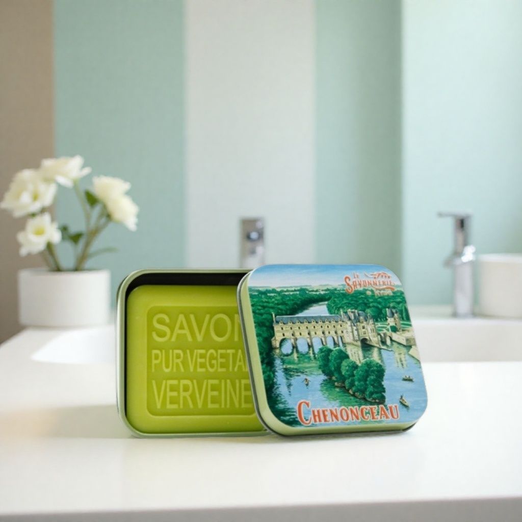 Savon 100g boîte métal Château de Chenonceau