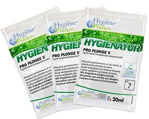 Dosettes 20ml liquide vaisselle Hygienature - ECOLABEL