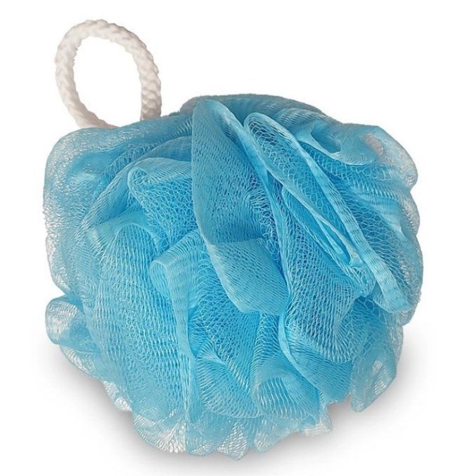 Fleur de douche bleue