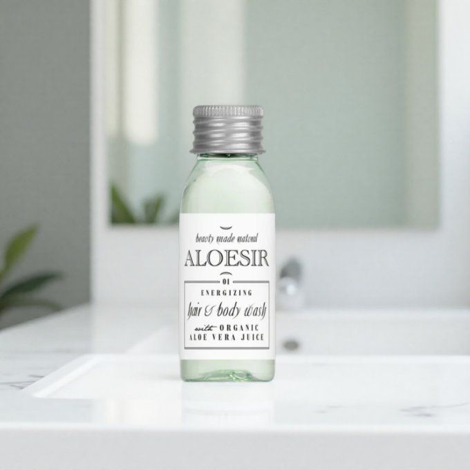 Aloésir savon d'invité 15g + gel douche 2en1 30ml + lait corporel 22ml- Sac organza
