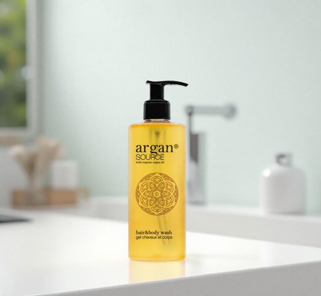 Gel douche 2en1 Argan Source Ecopump 300ml
