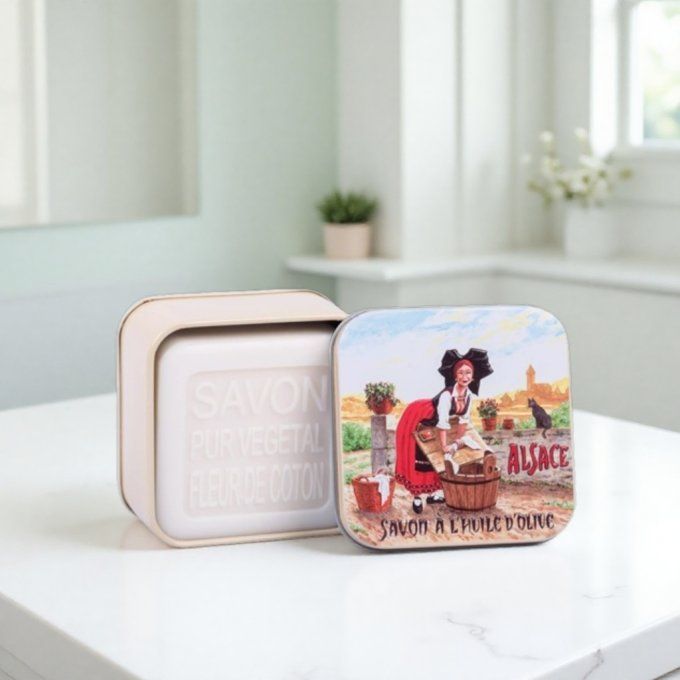 Savon 100g boîte métal L'Alsacienne