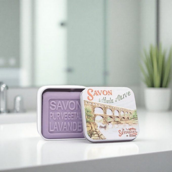 Savon 100g boîte métal Le Pont du Gard