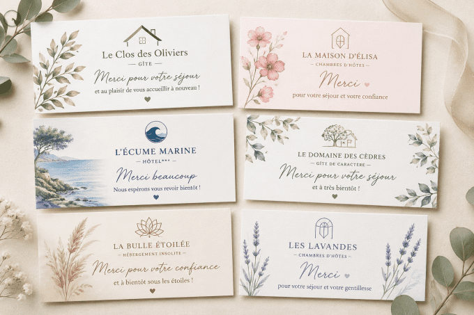 Étiquettes personnalisées - Lot de 21 (exemple)