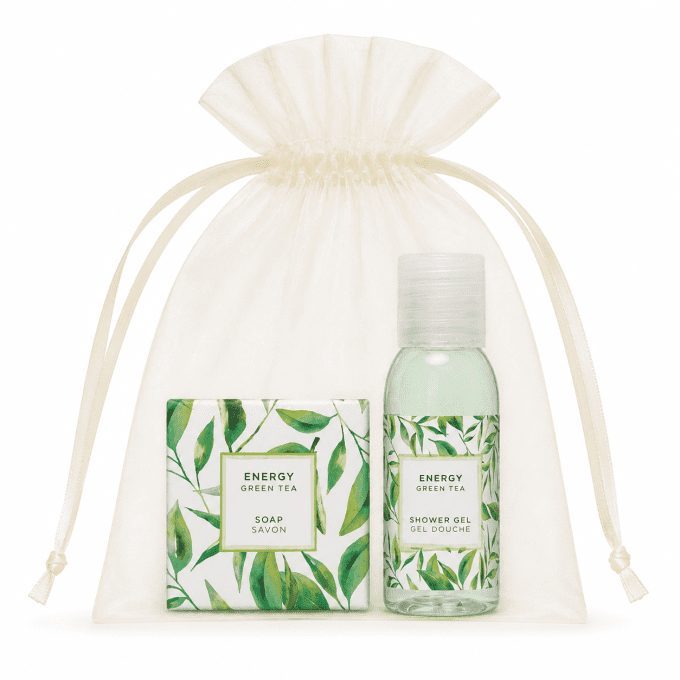 Energy savon 20g + gel douche 30ml - sac organza