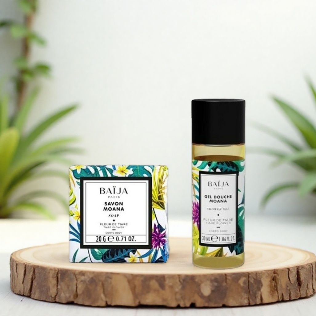 Baïja Paris savon d'invité 20g + gel douche 30ml - Sac en organza