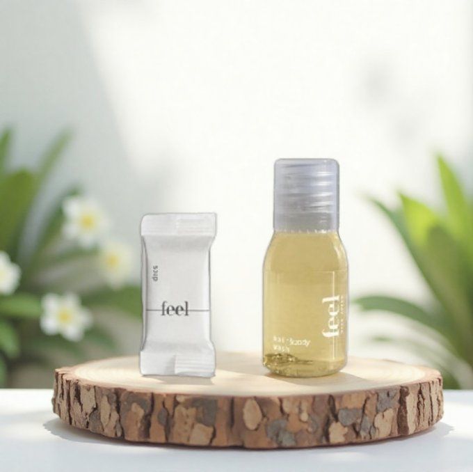 Feel savon d'invité 15g + gel douche 2en1 20ml - Sac en organza