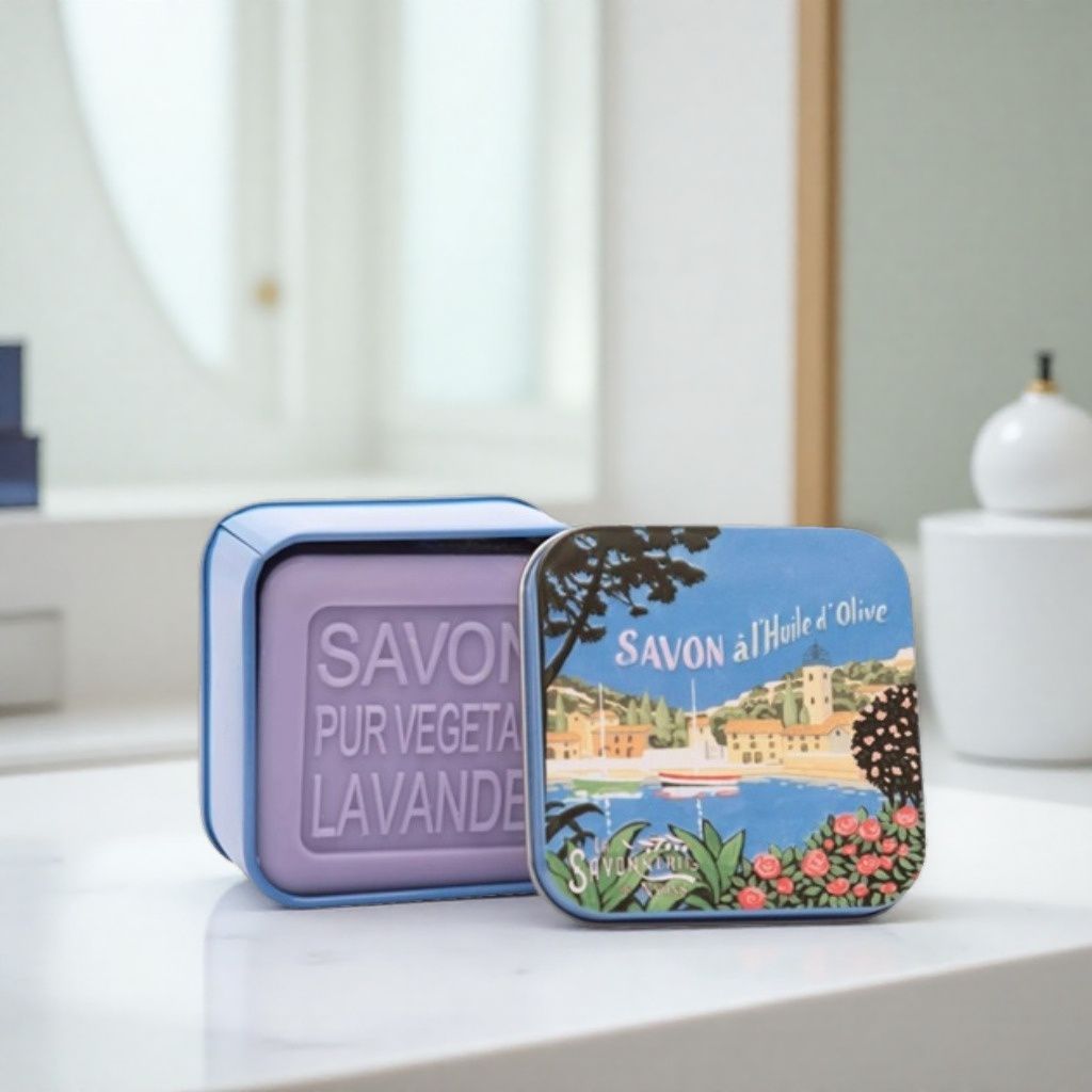 Savon 100g boîte métal Marina