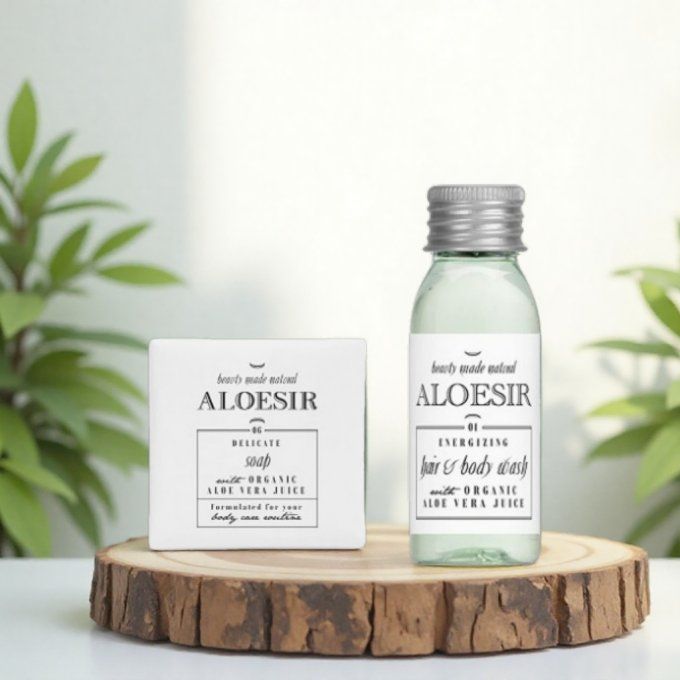 Aloésir savon d'invité 15g + gel douche 2en1 30ml - Sac organza