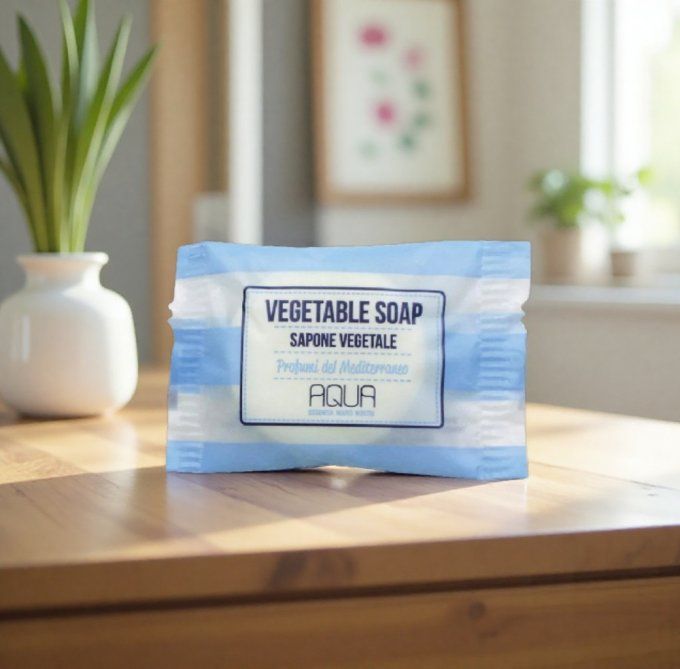 Aqua savon d'invité 10g + gel douche2en1 30ml - Sac en organza