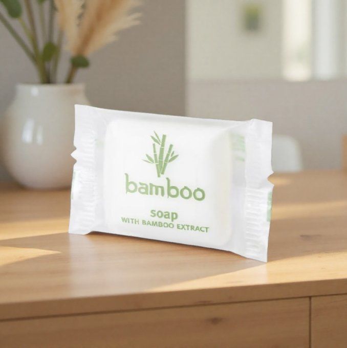 Bamboo savon d'invité 13g + gel douche 2en1 20ml - Sac en organza