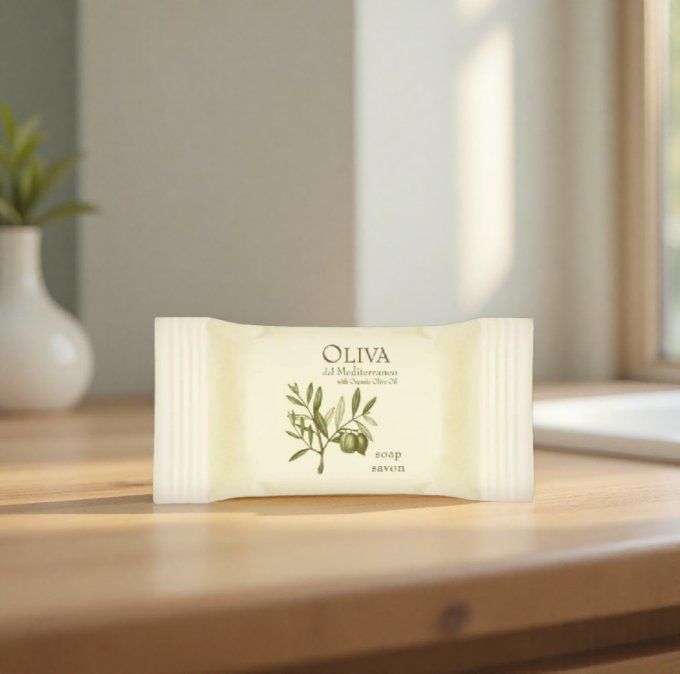 Oliva savon 15g + gel douche 30ml + lait 30ml - Sac en organza