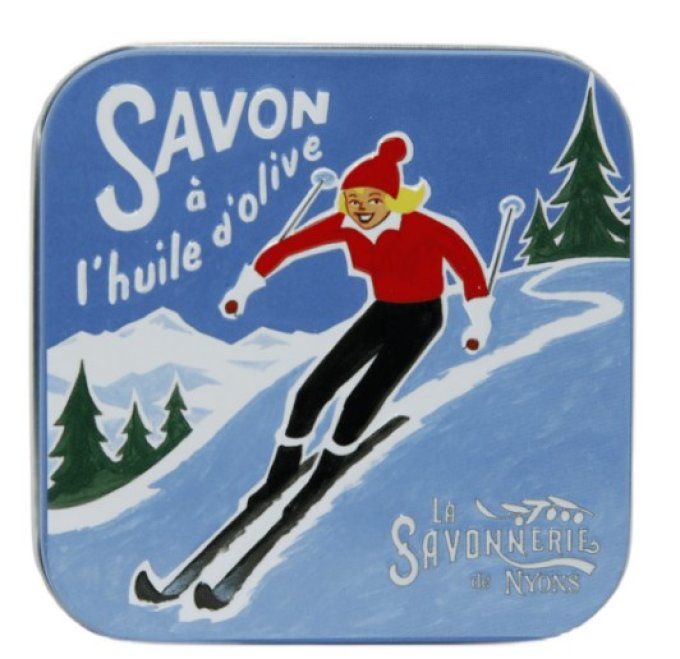 Savon 100g boîte métal Ski de piste