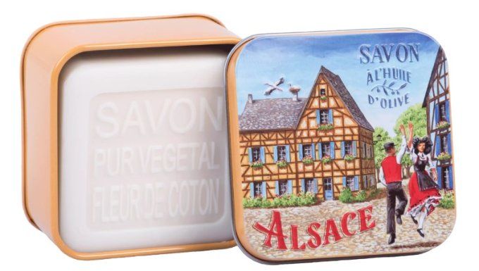 Savon 100g boîte métal Village alsacien